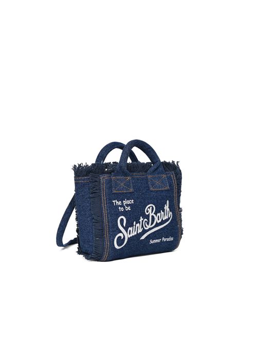 Borsa Vanity mini in denim di cotone lavaggio scuro Mc2 Saint Barth | VAMI00100431L